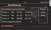 MMI: Timer einstellen