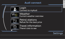 Audi connect services