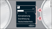 Instrument cluster: Auxiliaries