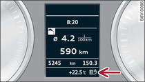 Instrument cluster: Indicator lamp for main beam assist