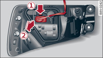 Rear light: Disconnecting cable