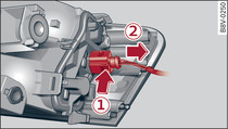 Rear light: Disconnecting cable