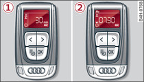 Telecomando del riscaldamento autonomo: -1 - accensione immediata, -2- impostazione del timer