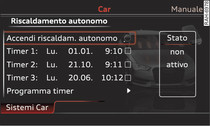 MMI: impostazione del timer