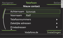 Nieuw contact aanmaken