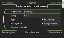 Zapisywanie numeru telefonu do książki adresowej