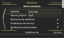 Criar novos contactos