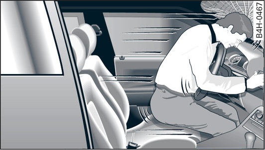 Fig. 278 A driver not wearing a seat belt can be thrown forwards