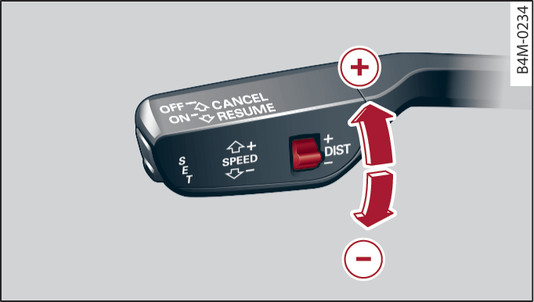 Fig. 162 Control lever: Setting the distance