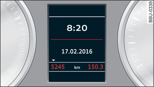 Fig. 5 Instrument cluster: Mileage recorder