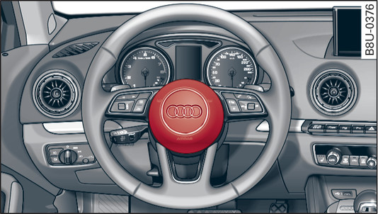 Fig. 288 Steering wheel: Driver s airbag