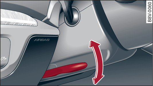 Fig. 99 Steering column: Lever for steering column adjustment