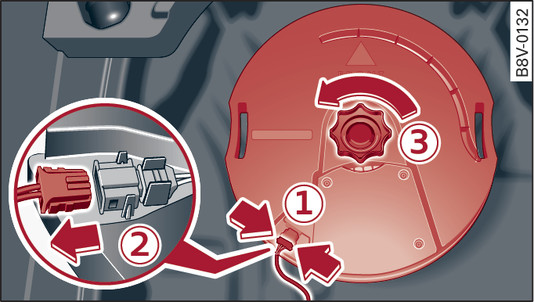 Fig. 336 Spare wheel well: Bass box