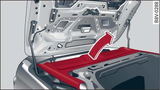 Fig. 47 Rear of vehicle: Closing the soft top (1)