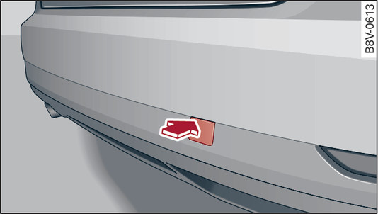 Fig. 341 Rear bumper (right side): Removing cover cap