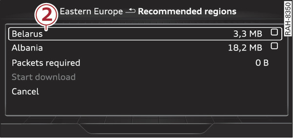 Fig. 238 Example: Selection of a country package