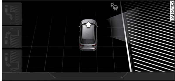 Fig. 190 Infotainment system: Looking for a parking space