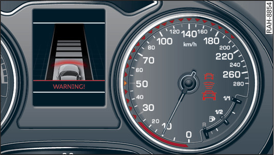 Fig. 160 Instrument cluster: Safe start monitor