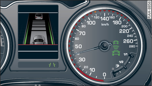 Fig. 165 Instrument cluster: Traffic jam assist