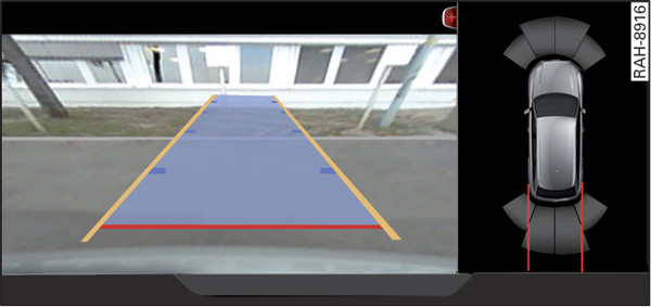 Fig. 185 Infotainment display: Aligning the vehicle