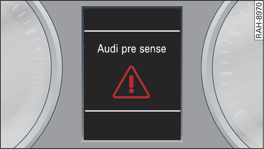 Fig. 167 Instrument cluster: Collision warning