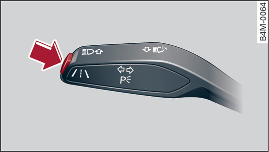 Fig. 168Palanca de los intermitentes: Tecla para active lane assist