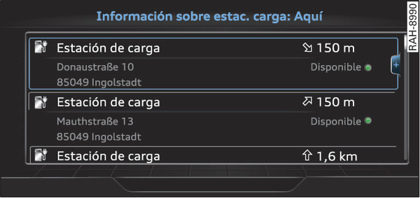 Fig. 241Ejemplo: Postes de carga en el área del vehículo