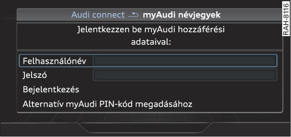 222. ábraBejelentkezés a myAudi-nál