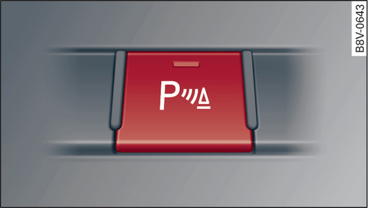 Fig. 179Console centrale: tasto del sistema di ausilio al parcheggio