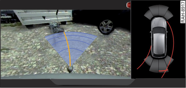 Fig. 186Sistema di infotainment: modalità "dietro"