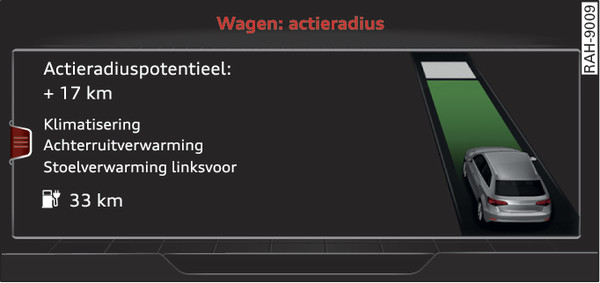 Afbeelding 124Infotainment: e-tron actieradiusindicatie