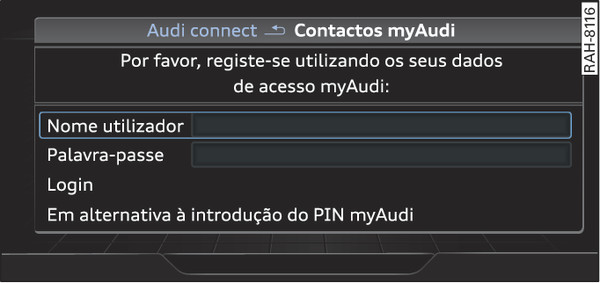Fig. 222Registo em myAudi