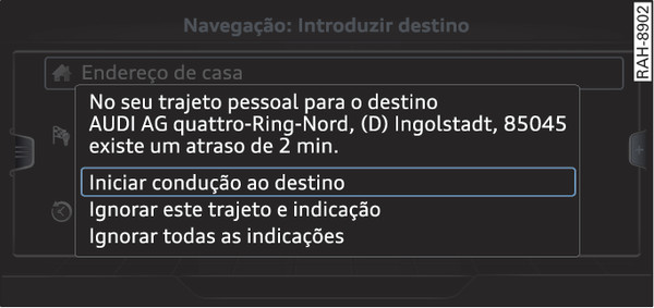 Fig. 230Indicação relativa ao trajeto pessoal