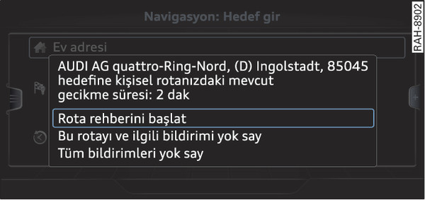 Şek. 230Kişisel rota hakkında bilgi