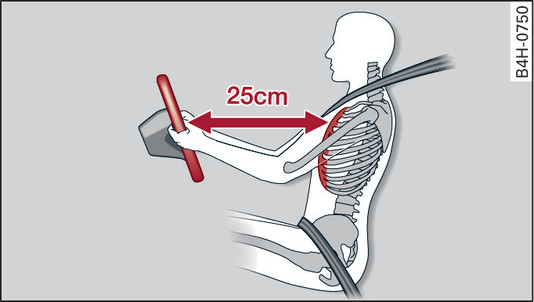 Fig. 288 Minimum distance from steering wheel