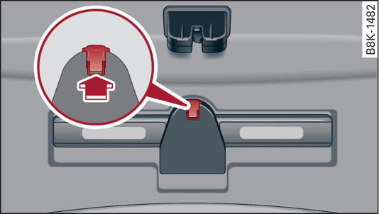 Fig. 318 Version 2 with boot lid open: Warning triangle