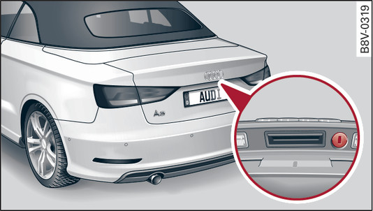 Fig. 27 Boot lid: Lock for manual release