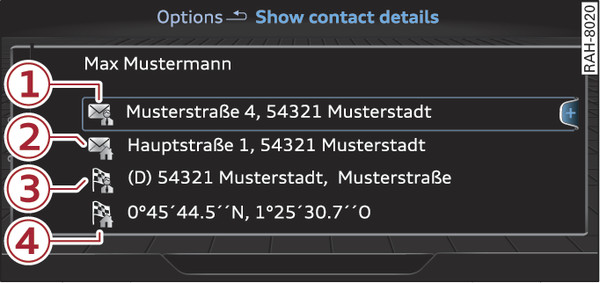 Fig. 224 Possible directory contacts