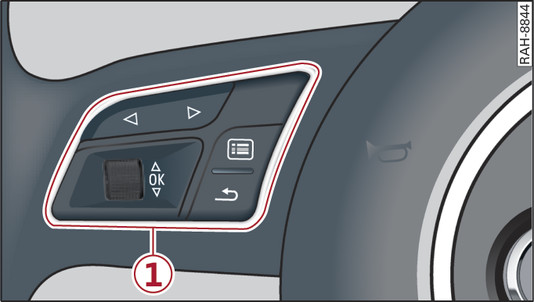 Fig. 13Lado esquerdo do volante multifunções