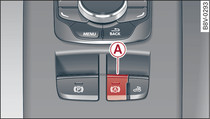 Section of centre console: Button for hold assist