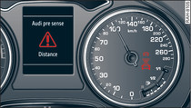 Combiné d'instruments : avertissement de collision