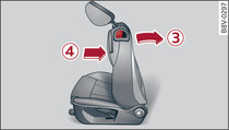 Indicazioni sull'uso del dispositivo per l'accesso facilitato, riposizionamento del sedile nella posizione iniziale