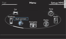 Menu Audi connect