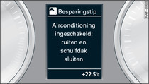 Instrumentenpaneel: Besparingsaanwijzing