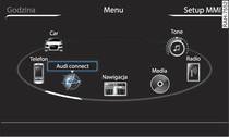 Menu Audi connect