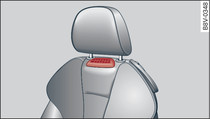 Siedzenie kierowcy: wyloty powietrza dla ogrzewania strefy głowy