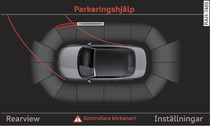 MMI: Optisk avståndsvisning (bilar med parkeringsassistent*)