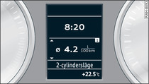 Kombiinstrument: Indikering av 2-cylinderläge