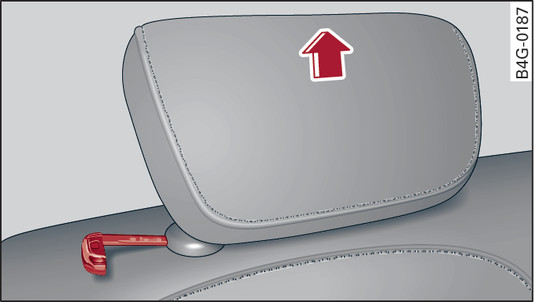 Fig. 65 Rear seat: Removing head restraint