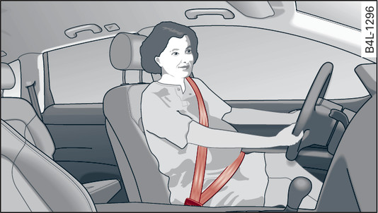 Fig. 273 Positioning seat belts during pregnancy